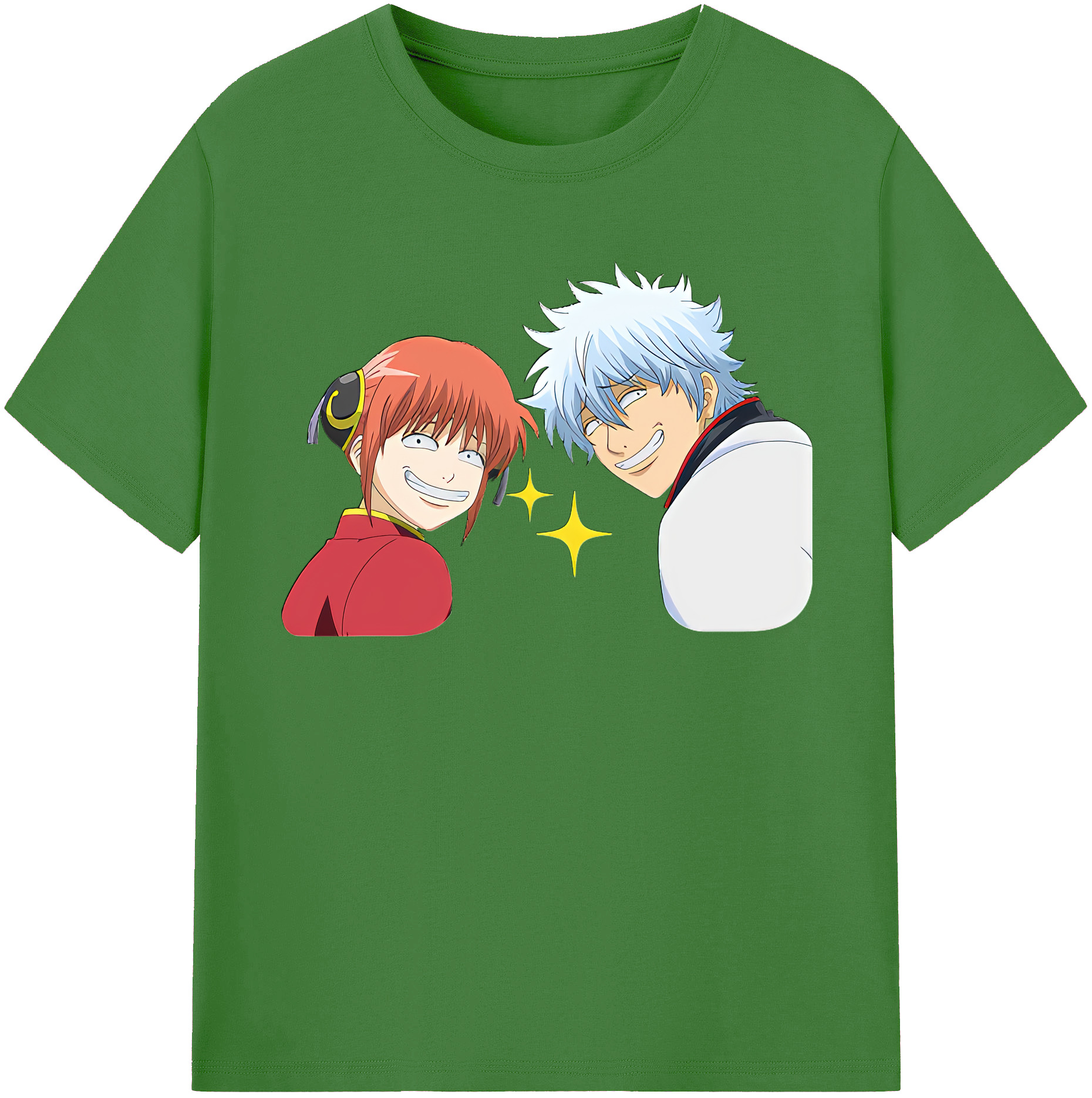 （画像用） ぎんたま 坂田銀時（さかたぎんとき） 神楽 志村新八（しむら しんぱち） GINTAMA Sakata Gintoki Kagura Shimura Shinpachi レディースカジュアルプリントTシャツ（綿100％）